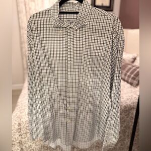 Peter Millar Black and White Grid Shirt